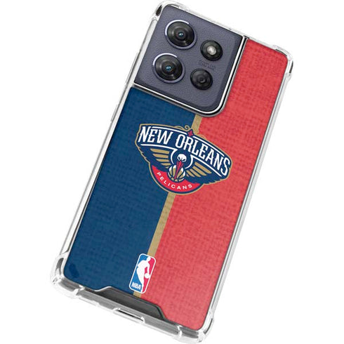 NBA New Orleans Pelicans Canvas Moto G 5G (2025) Clear Case