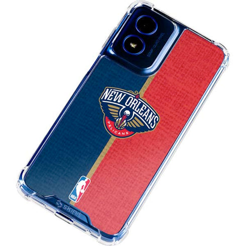 NBA New Orleans Pelicans Canvas Moto G 5G (2024) Clear Case