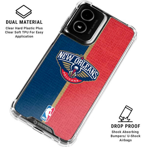 NBA New Orleans Pelicans Canvas Moto G Power 5G (2024) Clear Case