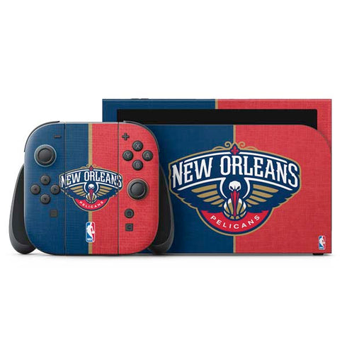 NBA New Orleans Pelicans Canvas Nintendo Skins