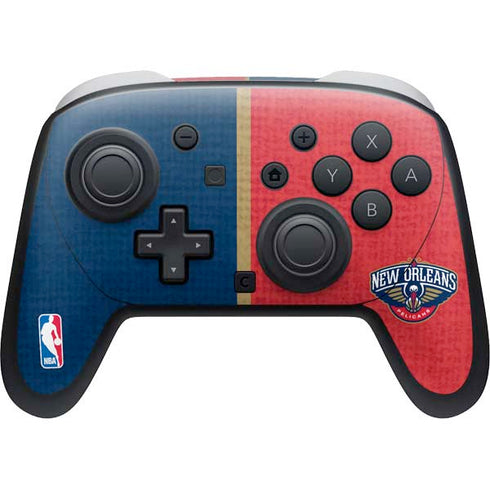NBA New Orleans Pelicans Canvas Nintendo Switch 2 (2025) Pro Controller Skin