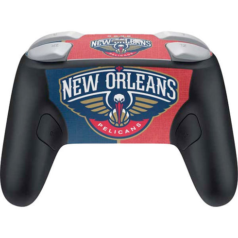 NBA New Orleans Pelicans Canvas Nintendo Switch 2 (2025) Pro Controller Skin