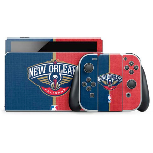 NBA New Orleans Pelicans Canvas Nintendo Skins