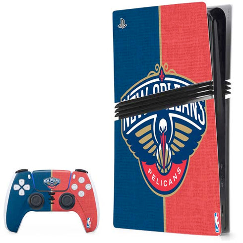 NBA New Orleans Pelicans Canvas PS5 Pro Bundle Skin