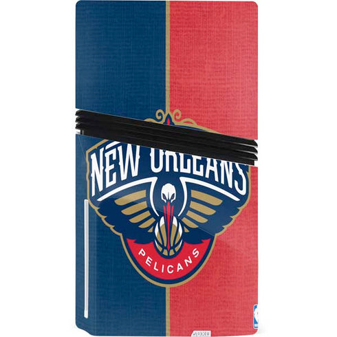 NBA New Orleans Pelicans Canvas PS5 Pro Disk Console Skin