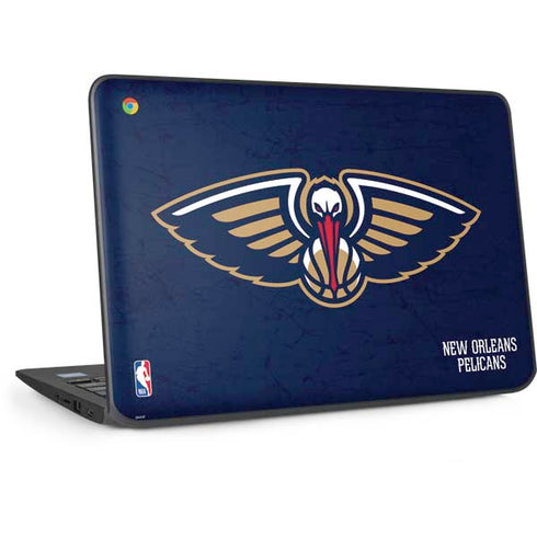 NBA New Orleans Pelicans Distressed HP Chromebook Skin