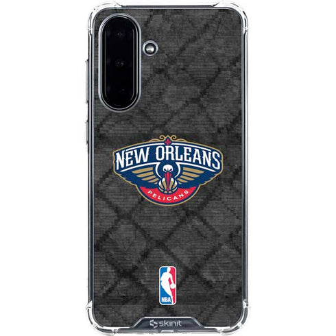 NBA New Orleans Pelicans Dark Rust Galaxy A36 5G Clear Case