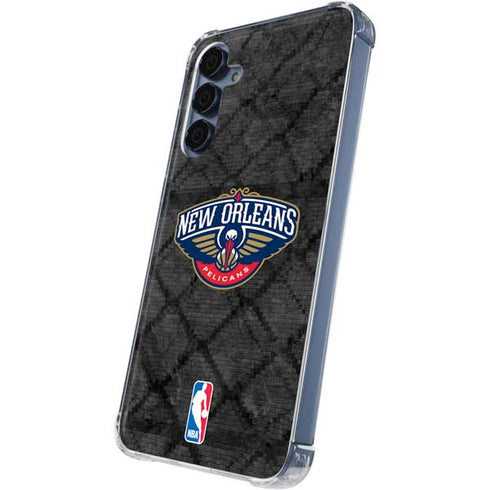 NBA New Orleans Pelicans Dark Rust Galaxy A55 5G Clear Case
