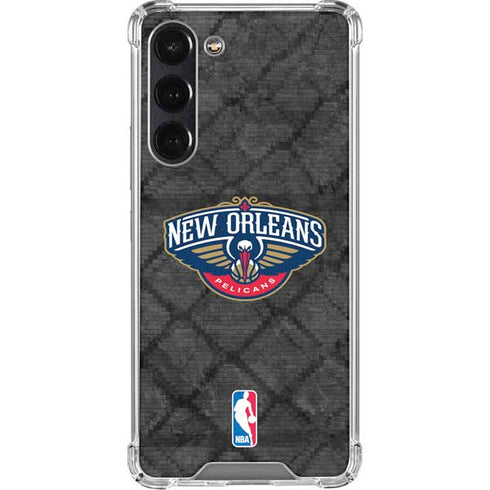NBA New Orleans Pelicans Dark Rust Galaxy S24 FE Clear Case