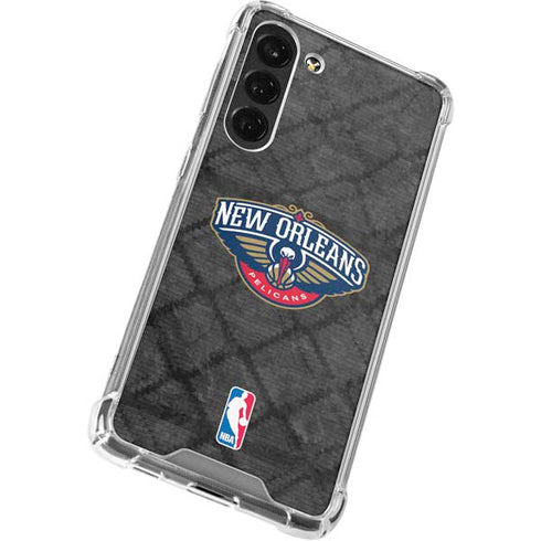 NBA New Orleans Pelicans Dark Rust Galaxy S24 FE Clear Case