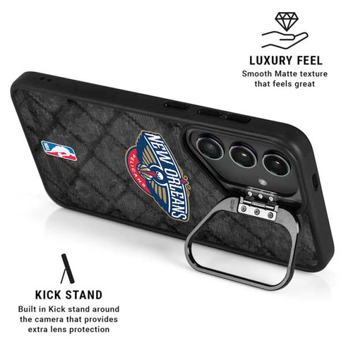 NBA New Orleans Pelicans Dark Rust Galaxy S24 Kickstand Case