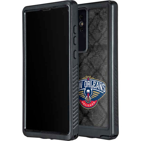 NBA New Orleans Pelicans Dark Rust Galaxy S24 Ultra Waterproof Case