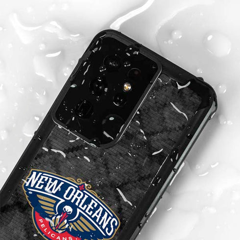 NBA New Orleans Pelicans Dark Rust Galaxy S24 Ultra Waterproof Case