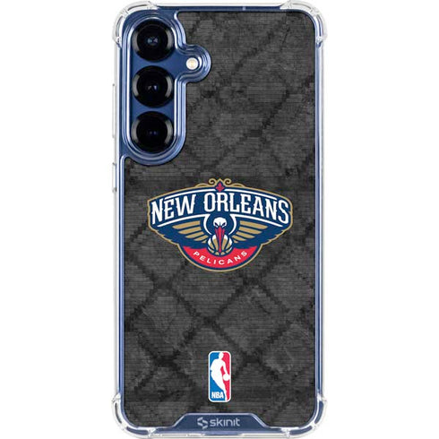 NBA New Orleans Pelicans Dark Rust Galaxy S25 Clear Case