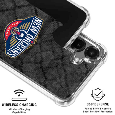 NBA New Orleans Pelicans Dark Rust Galaxy S26 Plus Clear Case