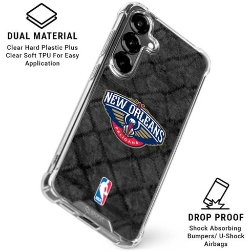 NBA New Orleans Pelicans Dark Rust Galaxy S26 Plus Clear Case