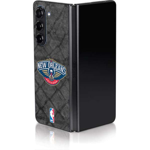 NBA New Orleans Pelicans Dark Rust Galaxy Z Fold5 5G Skin