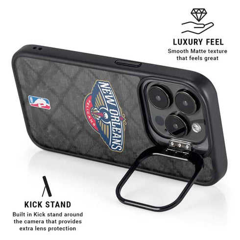 NBA New Orleans Pelicans Dark Rust iPhone 13 Pro Kickstand Case