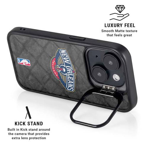 NBA New Orleans Pelicans Dark Rust iPhone 14 Kickstand Case
