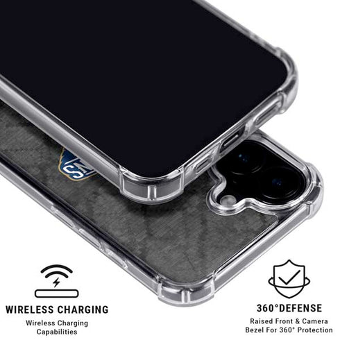 NBA New Orleans Pelicans Dark Rust iPhone 16 Plus Clear Case