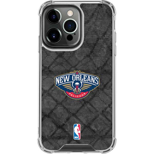 NBA New Orleans Pelicans Dark Rust iPhone 16 Pro Clear Case