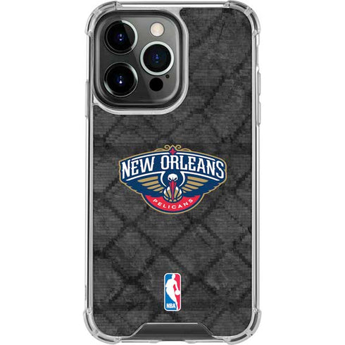 NBA New Orleans Pelicans Dark Rust iPhone 16 Pro Max Clear Case