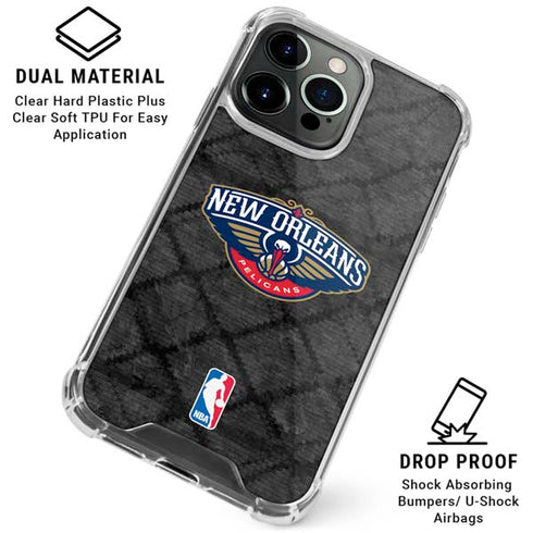 NBA New Orleans Pelicans Dark Rust iPhone 16 Pro Max Clear Case