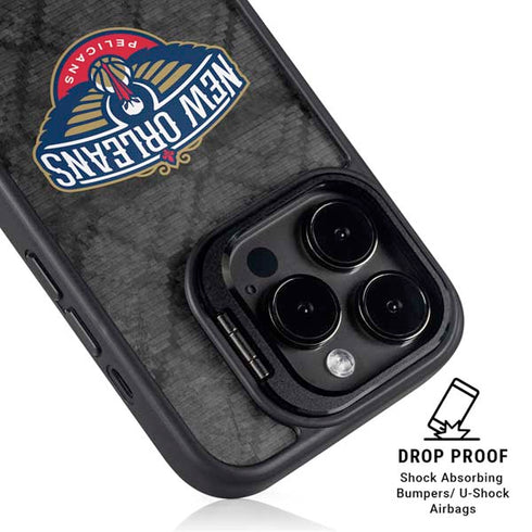 NBA New Orleans Pelicans Dark Rust iPhone 16 Pro Max Kickstand Case