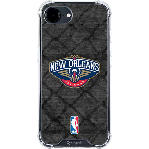 NBA New Orleans Pelicans Dark Rust iPhone 16e Clear Case