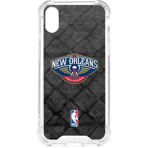 NBA New Orleans Pelicans Dark Rust iPhone XS Clear Case