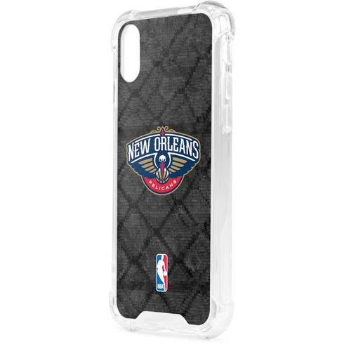 NBA New Orleans Pelicans Dark Rust iPhone XS Clear Case