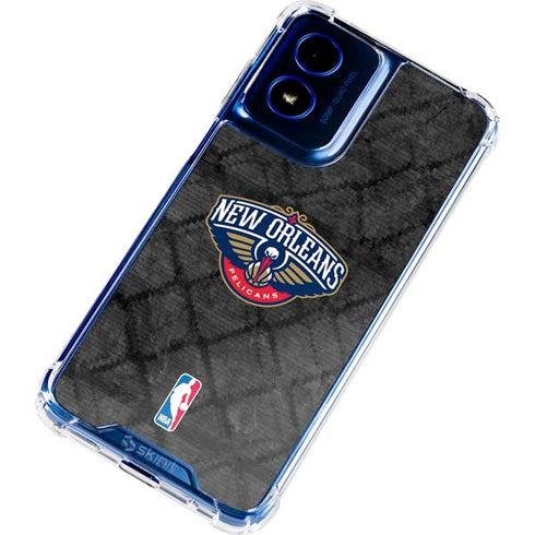 NBA New Orleans Pelicans Dark Rust Moto G Play 4G (2024) Clear Case