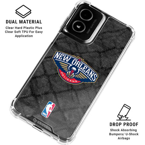 NBA New Orleans Pelicans Dark Rust Moto G Power 5G (2024) Clear Case