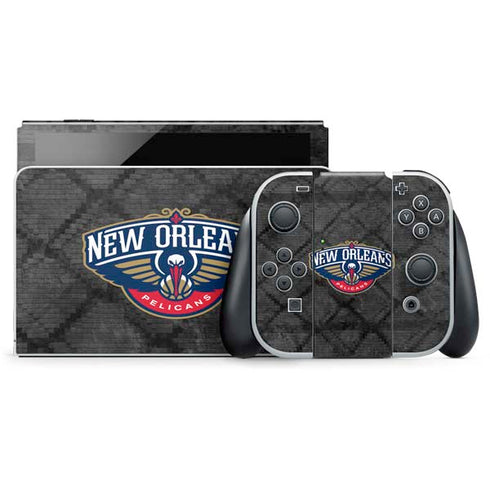 NBA New Orleans Pelicans Dark Rust Nintendo Skins