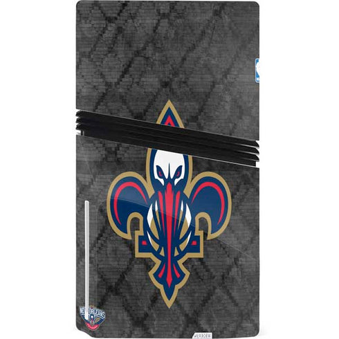 NBA New Orleans Pelicans Dark Rust PS5 Pro Disk Console Skin