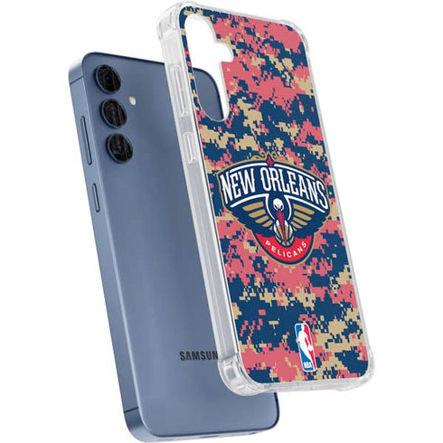 NBA New Orleans Pelicans Digi Camo Galaxy A55 5G Clear Case