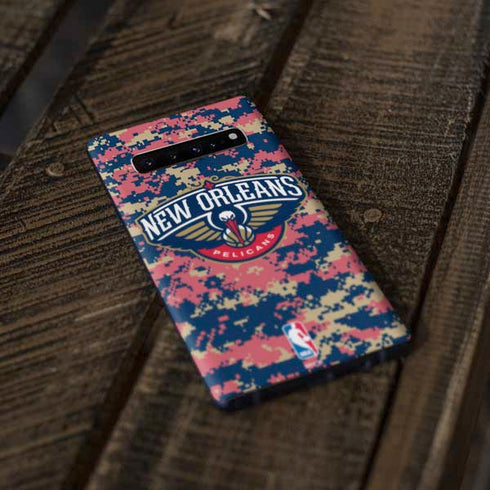 NBA New Orleans Pelicans Digi Camo Galaxy S10 Skin
