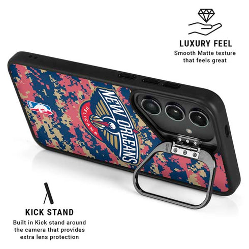 NBA New Orleans Pelicans Digi Camo Galaxy S24 FE Kickstand Case