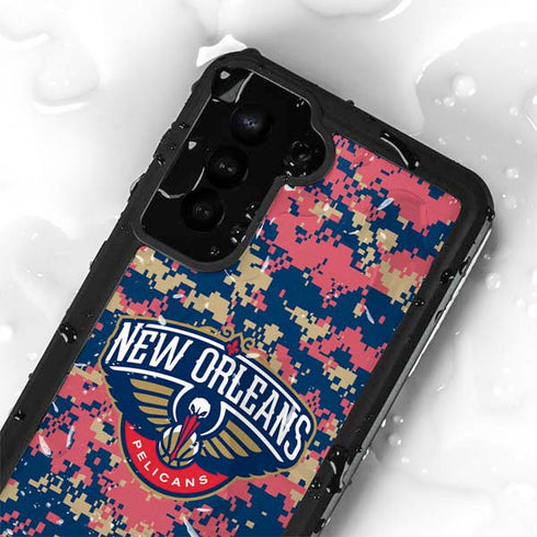 NBA New Orleans Pelicans Digi Camo Galaxy S24 Plus Waterproof Case