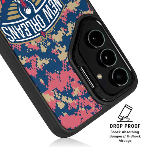 NBA New Orleans Pelicans Digi Camo Galaxy S24 Ultra Kickstand Case