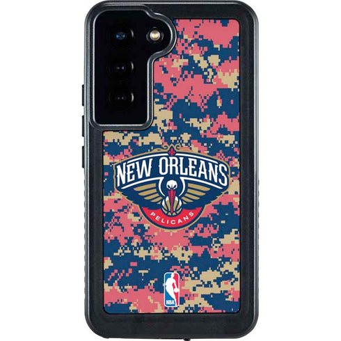 NBA New Orleans Pelicans Digi Camo Galaxy S24 Waterproof Case