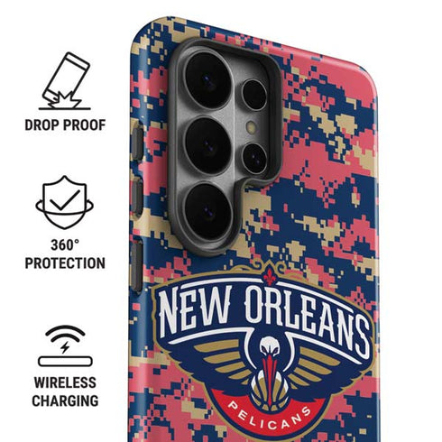NBA New Orleans Pelicans Digi Camo Galaxy S26 Ultra Impact Case