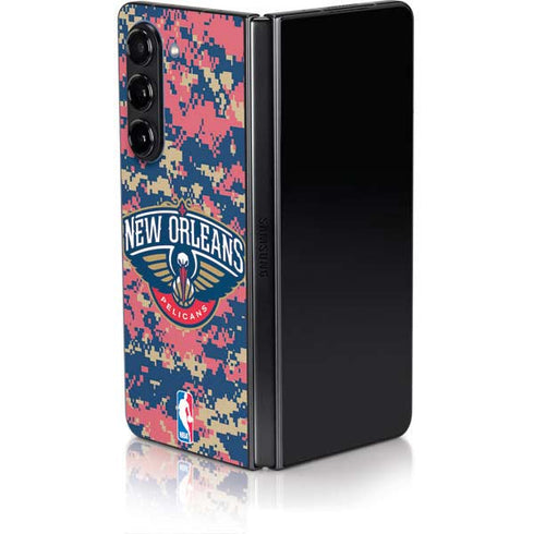 NBA New Orleans Pelicans Digi Camo Galaxy Z Fold5 5G Skin