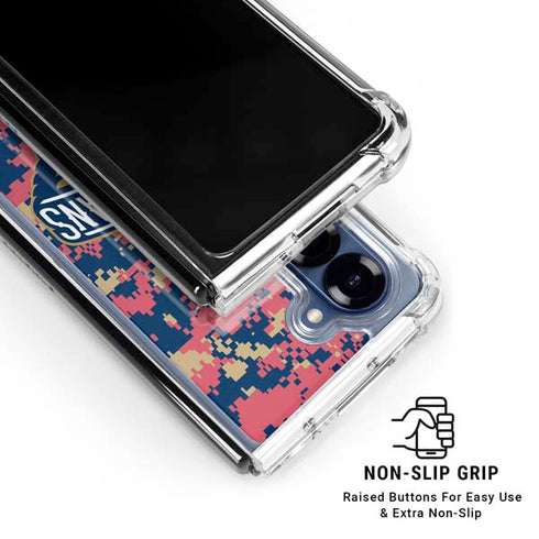 NBA New Orleans Pelicans Digi Camo Galaxy Z Fold6 Clear Case