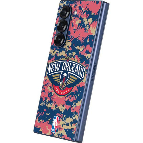 NBA New Orleans Pelicans Digi Camo Galaxy Z Fold6 Skin