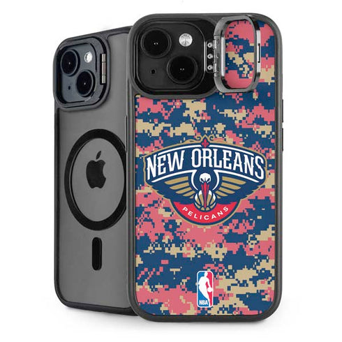 NBA New Orleans Pelicans Digi Camo iPhone 14 Kickstand Case