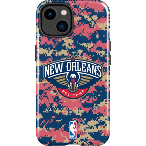NBA New Orleans Pelicans Digi Camo iPhone 15 Impact Case