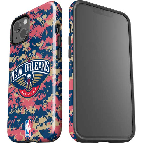 NBA New Orleans Pelicans Digi Camo iPhone 15 Impact Case