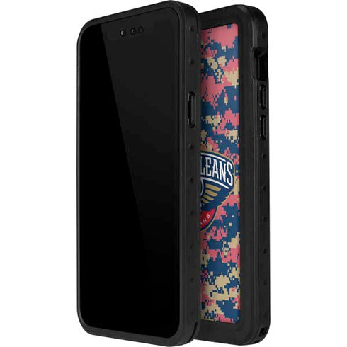 NBA New Orleans Pelicans Digi Camo iPhone 15 Pro Waterproof Case