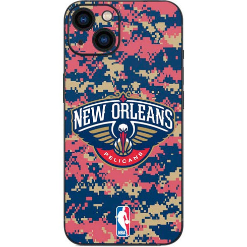 NBA New Orleans Pelicans Digi Camo iPhone 15 Skin